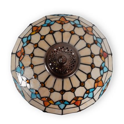 Brilagi - Lámpara de mesa estilo Tiffany con vitral MIRABELLA 1xE27/60W/230V