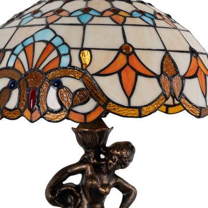 Brilagi - Lámpara de mesa estilo Tiffany con vitral MIRABELLA 1xE27/60W/230V