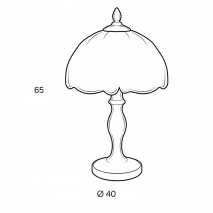 Brilagi - Lámpara de mesa estilo Tiffany con vitral MIRABELLA 1xE27/60W/230V
