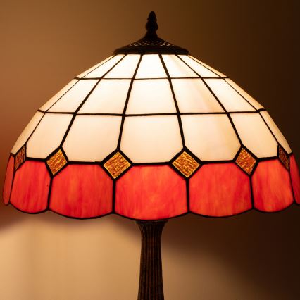 BRILAGI - lámpara de mesa estilo Tiffany con vitral SIENNA 2xE27/60W/230V