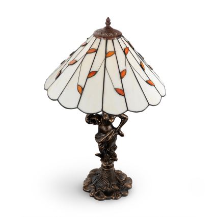 BRILAGI - Lámpara de mesa estilo Tiffany FOLIA 1xE27/60W/230V