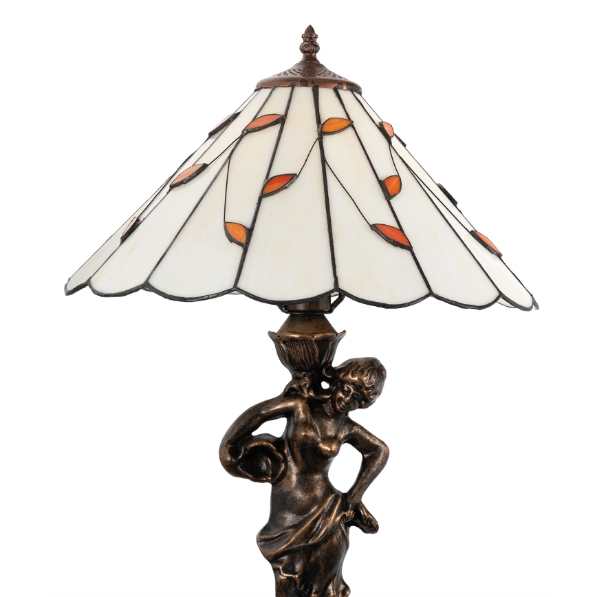 BRILAGI - Lámpara de mesa estilo Tiffany FOLIA 1xE27/60W/230V
