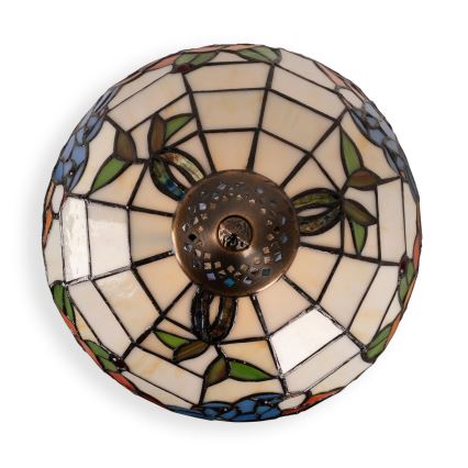 Brilagi - Lámpara de mesa estilo Tiffany JUNGLE con vitral 1xE27/60W/230V + 1xE14/40W