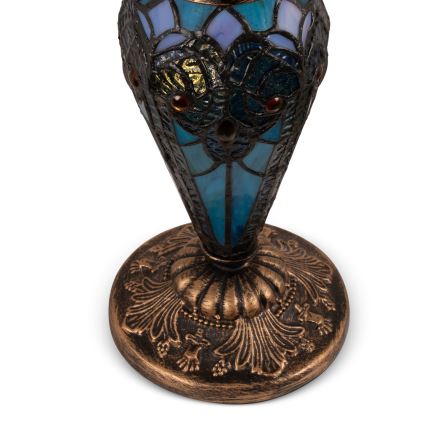 Brilagi - Lámpara de mesa estilo Tiffany JUNGLE con vitral 1xE27/60W/230V + 1xE14/40W