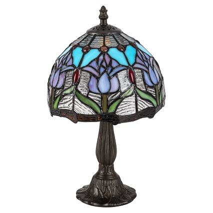 Brilagi - Lámpara de mesa estilo Tiffany LORAS con vitral 1xE14/40W/230V