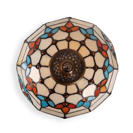BRILAGI - lámpara de mesa estilo Tiffany MIRABELLA 1xE27/60W/230V + 1xE14/40W