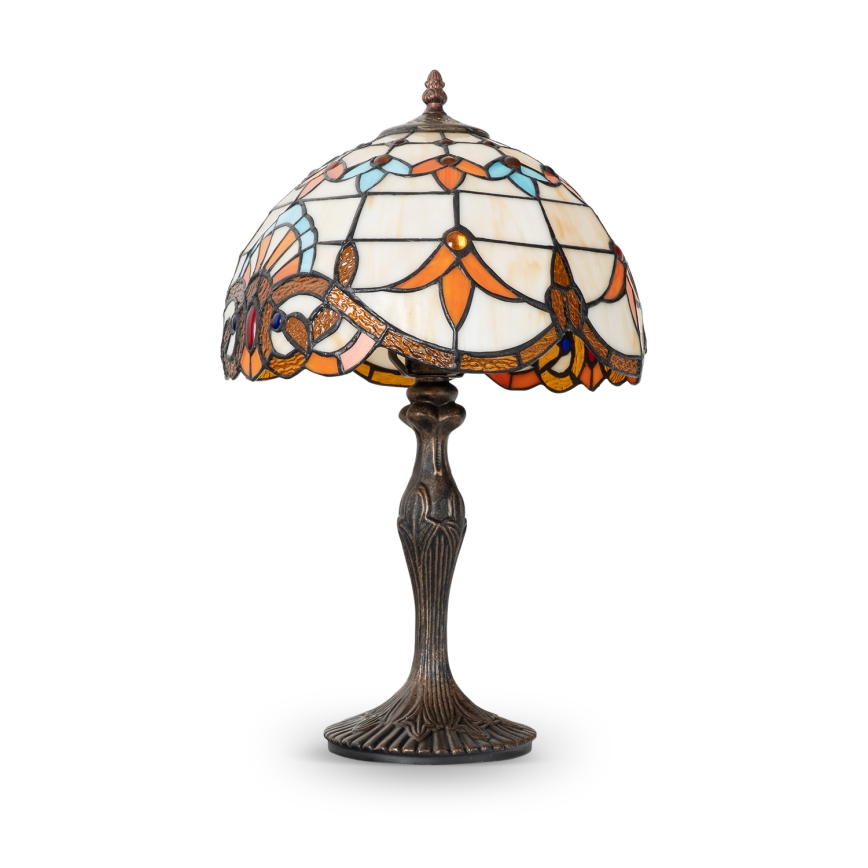 Brilagi - Lámpara de mesa estilo Tiffany MIRABELLA con vitral 1xE27/60W/230V