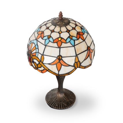 Brilagi - Lámpara de mesa estilo Tiffany MIRABELLA con vitral 1xE27/60W/230V