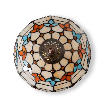 Brilagi - Lámpara de mesa estilo Tiffany MIRABELLA con vitral 1xE27/60W/230V