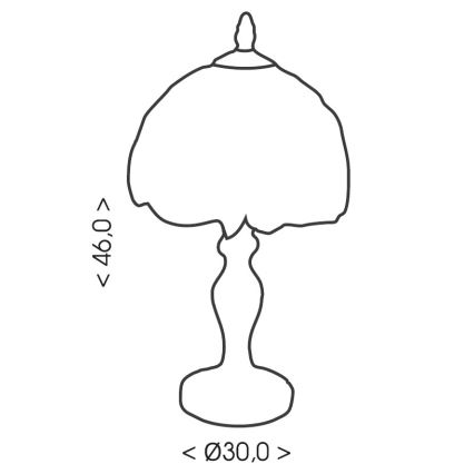 Brilagi - Lámpara de mesa estilo Tiffany MIRABELLA con vitral 1xE27/60W/230V