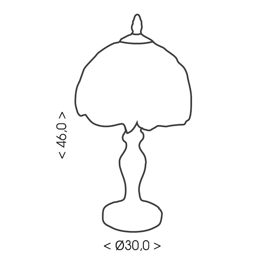 Brilagi - Lámpara de mesa estilo Tiffany MIRABELLA con vitral 1xE27/60W/230V
