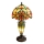 Brilagi - Lámpara de mesa estilo Tiffany MIRABELLA, pantalla de vitral, 1xE27/60W/230V + 1xE14/40W