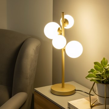Brilagi - Lámpara de mesa LED MILLA 4xG9/3W/230V dorado/blanco