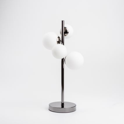 Brilagi - Lámpara de mesa LED MILLA 4xG9/3W/230V negro cromado/blanco