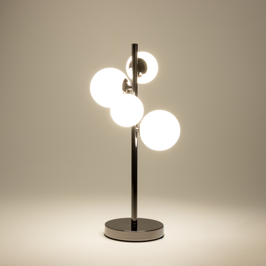 Brilagi - Lámpara de mesa LED MILLA 4xG9/3W/230V negro cromado/blanco