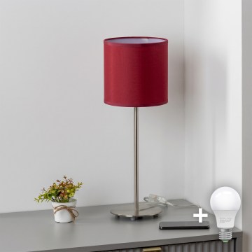 Brilagi - Lámpara de mesa LED NUBILA 1xE27/60W/230V rojo pompeyano