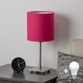 Brilagi - Lámpara de mesa LED NUBILA 1xE27/60W/230V rosa