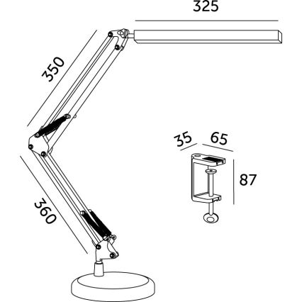 Brilagi - Lámpara de mesa LED regulable 2 en 1 USB VARIO LED/14W/5V 3000-6000K negra