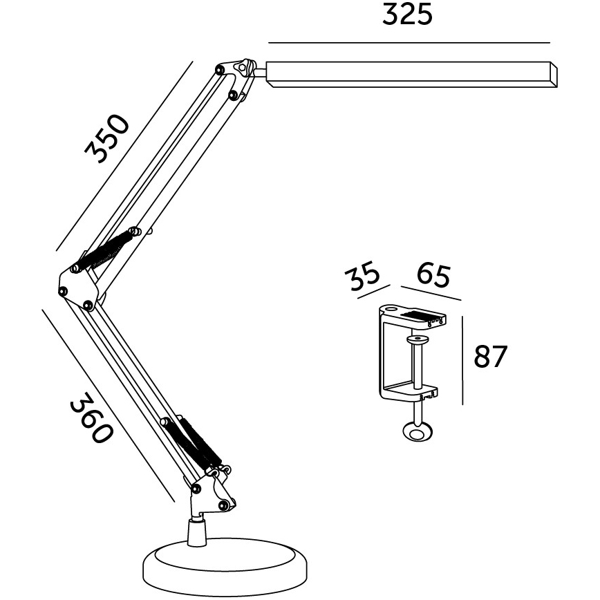 Brilagi - Lámpara de mesa LED regulable 2 en 1 USB VARIO LED/14W/5V 3000-6000K negra