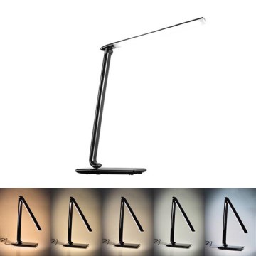 Brilagi - Lámpara de mesa LED regulable Conector USB LED/12W/230V negro