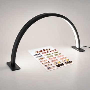 Brilagi - Lámpara de mesa LED regulable en arco RADIO LED/30W/24/230V 3000/4000/6500K negra
