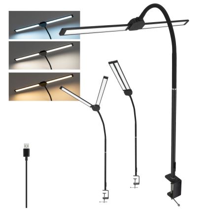 BRILAGI - Lámpara de mesa LED regulable USB VARIO LED/14W/5V 3000-6000K negra