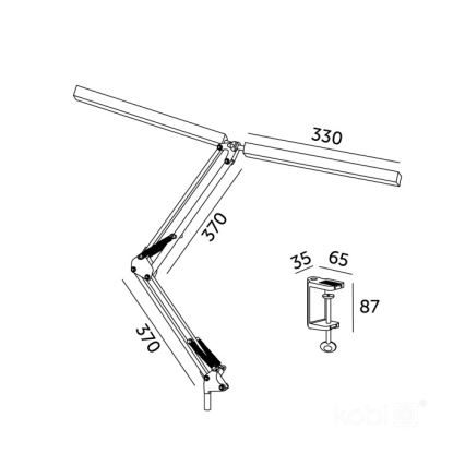 BRILAGI - Lámpara LED de mesa flexible regulable VARIO LED/15W/230V 3000-6000K blanco