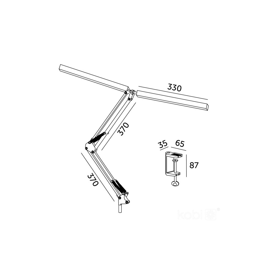 BRILAGI - Lámpara LED de mesa flexible regulable VARIO LED/15W/230V 3000-6000K blanco