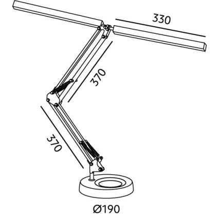 Brilagi - Lámpara de mesa LED regulable VARIO LED/15W/230V 3000-6000K negra