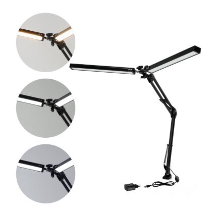 Brilagi - Lámpara de mesa LED regulable flexible VARIO LED/15W/230V 3000-6000K negro