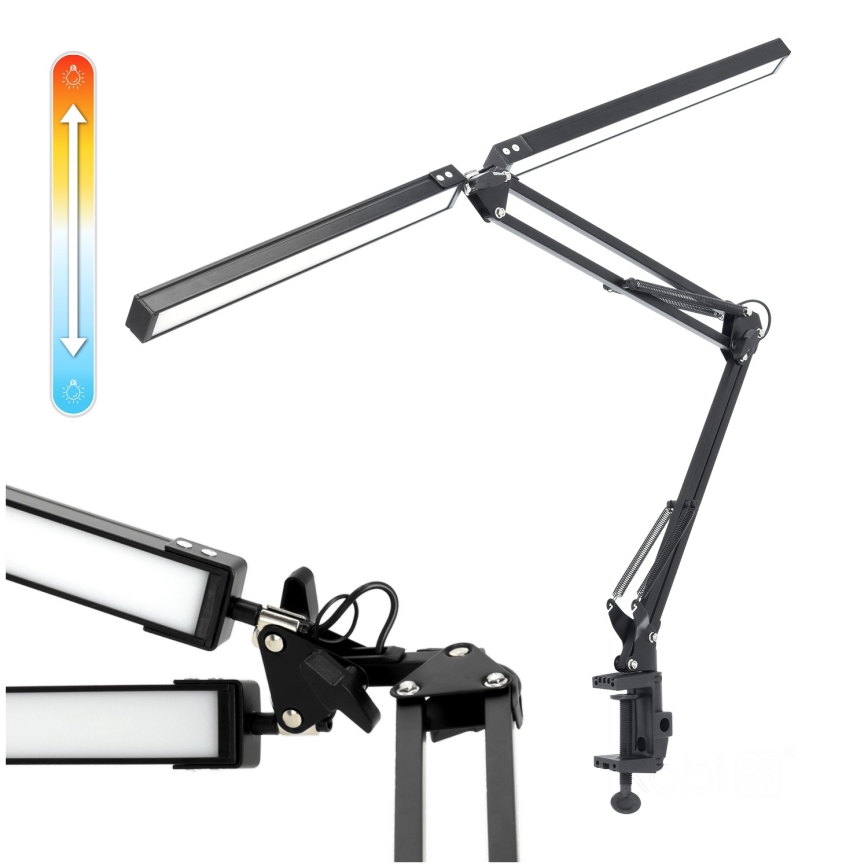 Brilagi - Lámpara de mesa LED regulable flexible VARIO LED/15W/230V 3000-6000K negro