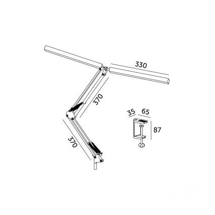 Brilagi - Lámpara de mesa LED regulable flexible VARIO LED/15W/230V 3000-6000K negro