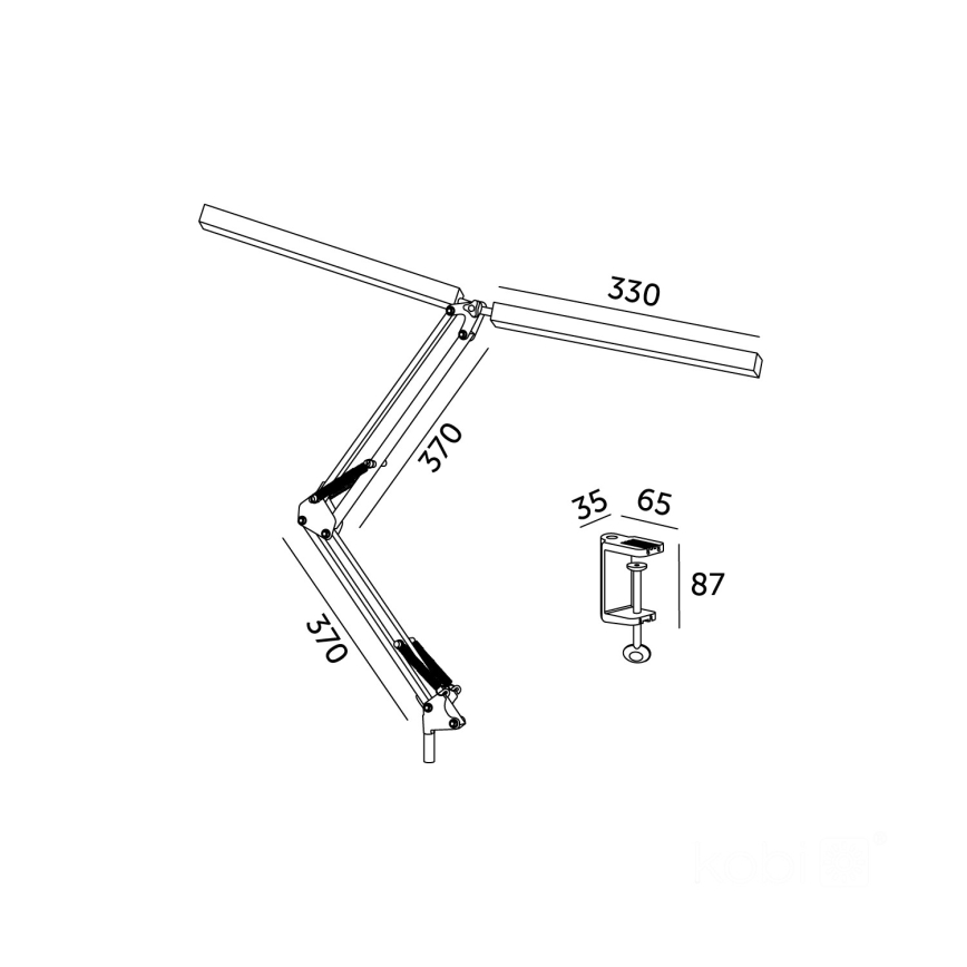 Brilagi - Lámpara de mesa LED regulable flexible VARIO LED/15W/230V 3000-6000K negro