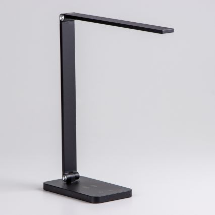 BRILAGI - Lámpara de mesa LED táctil regulable con carga inalámbrica Qi MODO CHARGE LED/7W/5V 3000/4000/6000K negra