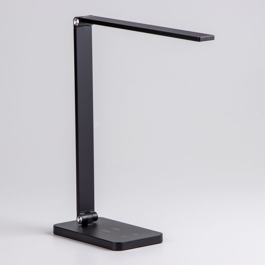BRILAGI - Lámpara de mesa LED táctil regulable con carga inalámbrica Qi MODO CHARGE LED/7W/5V 3000/4000/6000K negra