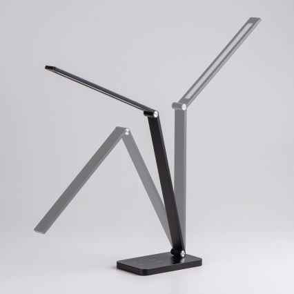 BRILAGI - Lámpara de mesa LED táctil regulable con carga inalámbrica Qi MODO CHARGE LED/7W/5V 3000/4000/6000K negra