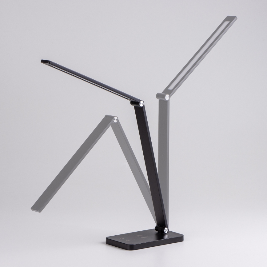 BRILAGI - Lámpara de mesa LED táctil regulable con carga inalámbrica Qi MODO CHARGE LED/7W/5V 3000/4000/6000K negra