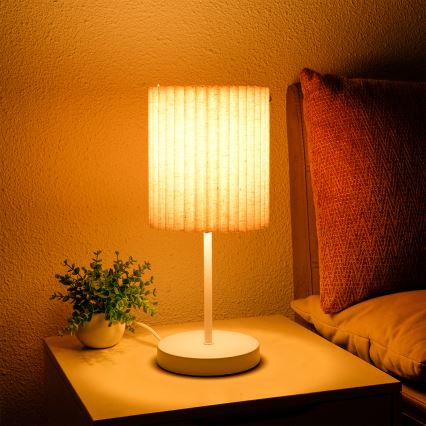 Brilagi - Lámpara de mesa NORDIC WAVE 1xE27/15W/230V lino/blanco