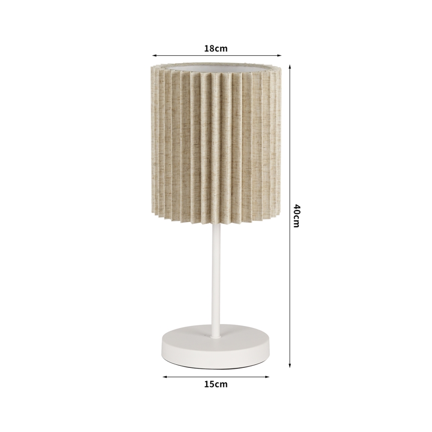 Brilagi - Lámpara de mesa NORDIC WAVE 1xE27/15W/230V lino/blanco