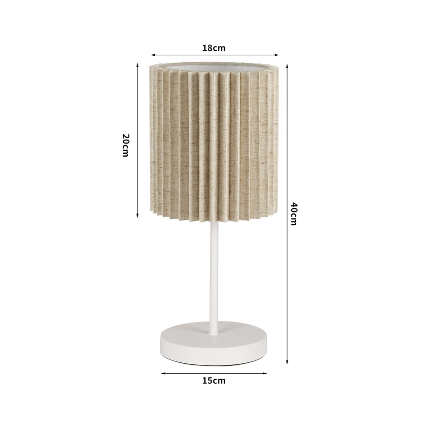 Brilagi - Lámpara de mesa NORDIC WAVE 1xE27/15W/230V lino/blanco