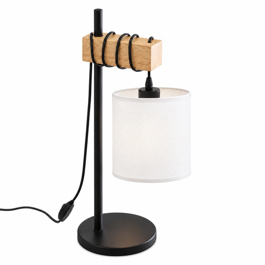 BRILAGI - Lámpara de mesa NUBILA 1xE27/40W/230V marrón/negra/blanca