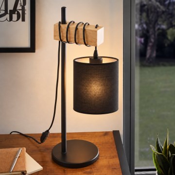BRILAGI - Lámpara de mesa NUBILA 1xE27/40W/230V marrón/negro