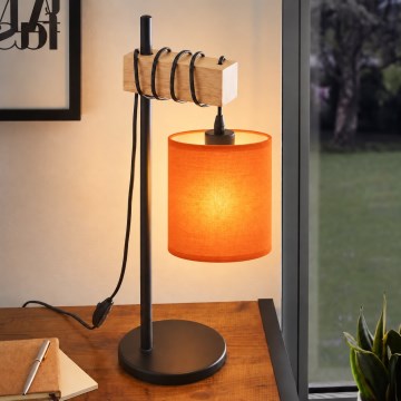 BRILAGI - Lámpara de mesa NUBILA 1xE27/40W/230V marrón/negro/naranja
