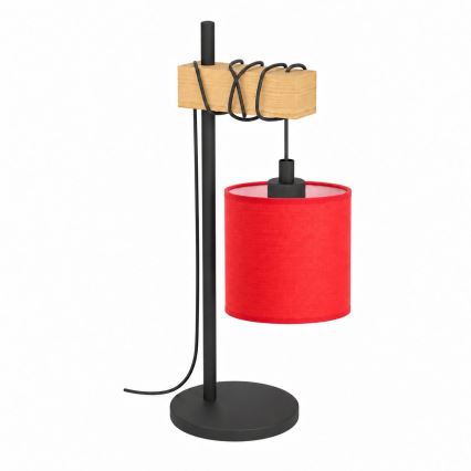 BRILAGI - Lámpara de mesa NUBILA 1xE27/40W/230V marrón/negro/rojo