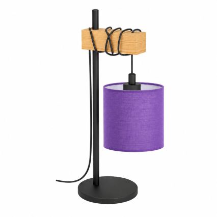 BRILAGI - Lámpara de mesa NUBILA 1xE27/40W/230V marrón/negro/violeta