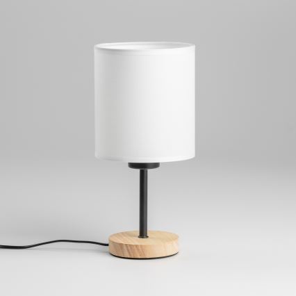 Brilagi - Lámpara de mesa NUBILA WOOD 1xE27/25W/230V roble/blanco
