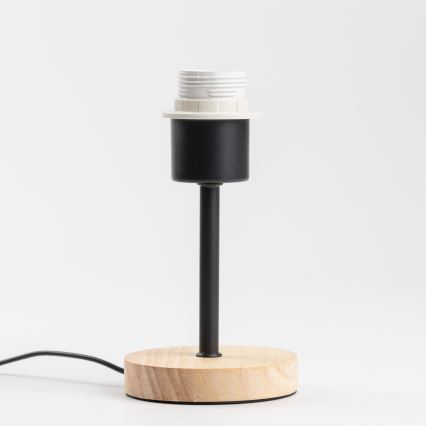 Brilagi - Lámpara de mesa NUBILA WOOD 1xE27/25W/230V roble/negro/color crema