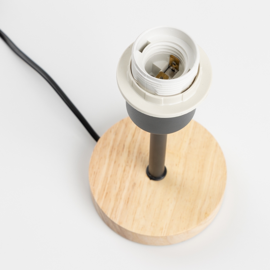 Brilagi - Lámpara de mesa NUBILA WOOD 1xE27/25W/230V roble/negro/color crema