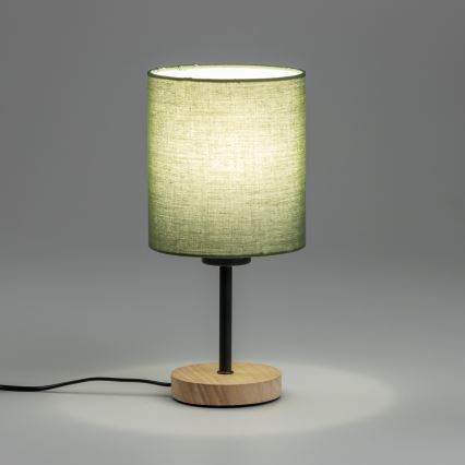 Brilagi - Lámpara de mesa NUBILA WOOD 1xE27/25W/230V roble/negro