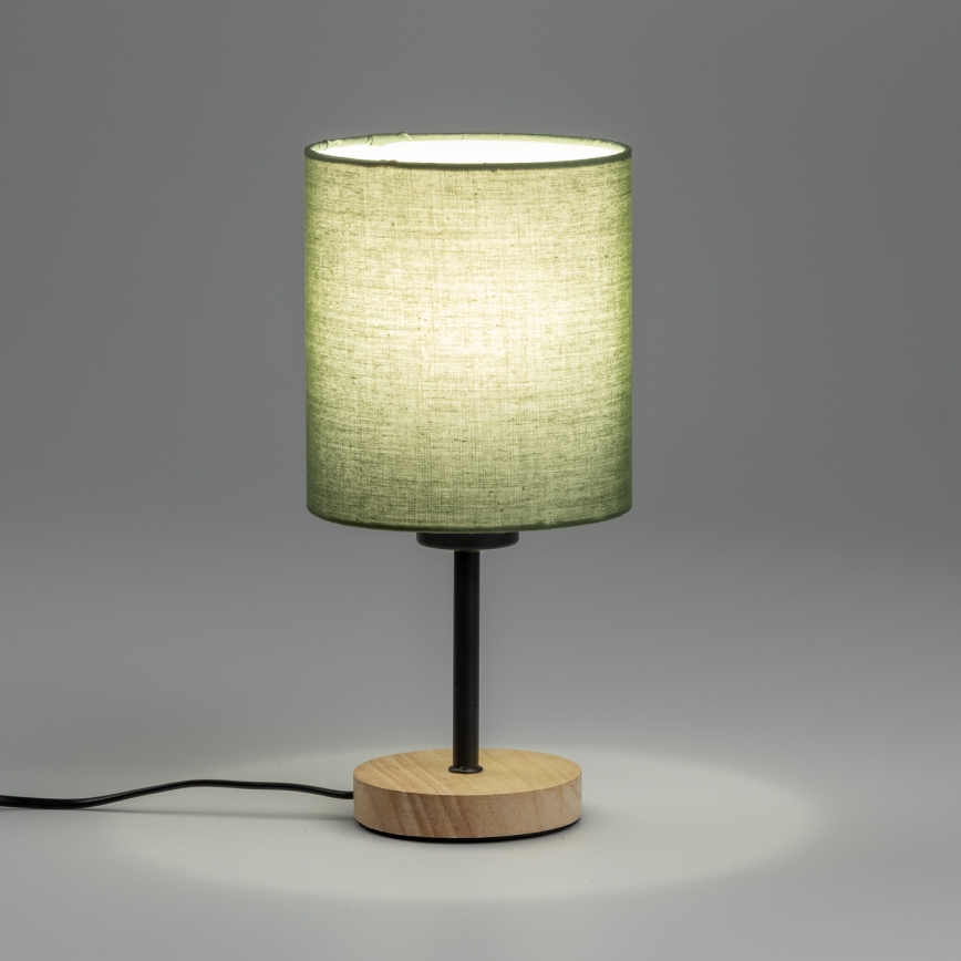 Brilagi - Lámpara de mesa NUBILA WOOD 1xE27/25W/230V roble/negro